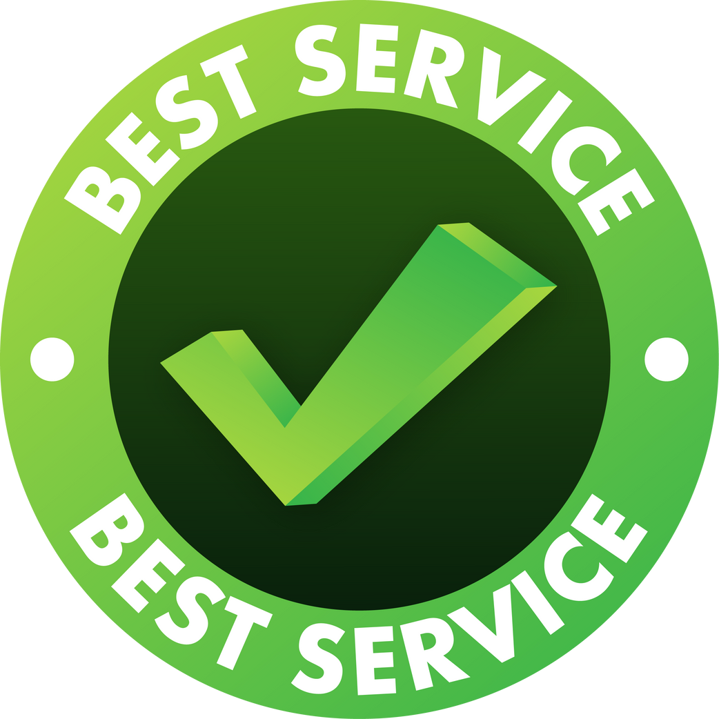Best service sign. Premium service label. Vector illustration.