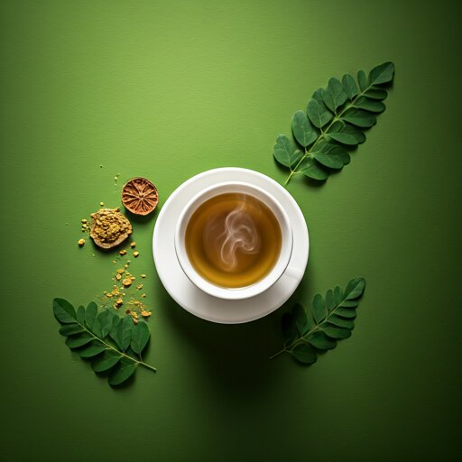 A warm herbal tea blended with Ganoderma extract